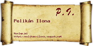 Pelikán Ilona névjegykártya